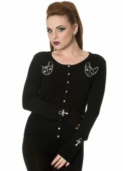 Banned Apparel 9 Lives Cat Gothic Cardigan