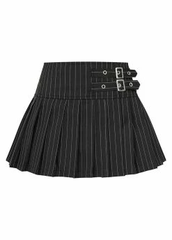 Banned Apparel Flash Pinstripe Mini Skirt