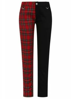 Banned Apparel Half The Damage Tartan Trousers
