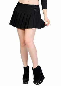 Banned Apparel Plain Black Mini Skirt