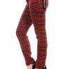 Banned Apparel Tartan Skinny Jeans