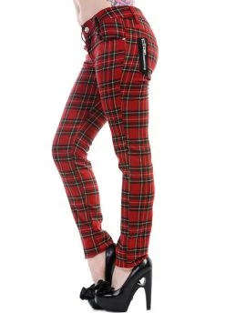 Banned Apparel Tartan Skinny Jeans