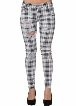 Banned Apparel White Move On Up Trousers