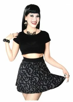Kreepsville 666 Bat Repeat Skater Skirt