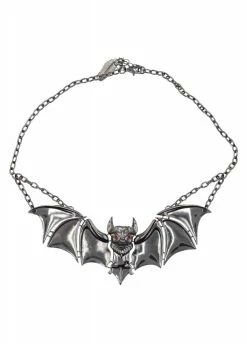 Kreepsville 666 Creature Of The Night Bat Chrome Necklace
