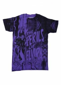 Kreepsville 666 Elvira Perils Of Purple Men’s T-Shirt