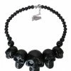 Kreepsville 666 Skull Collection Black Necklace