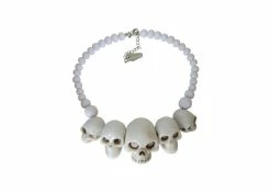Kreepsville 666 Skull Collection White Necklace