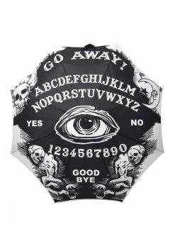 Kreepsville 666 Skull Handle Go Away Ouija Umbrella