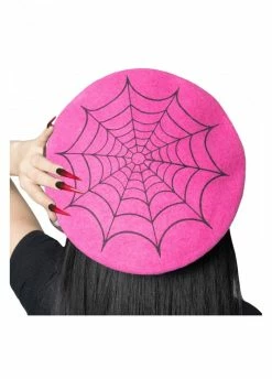 Kreepsville 666 Web Pink Beret Hat