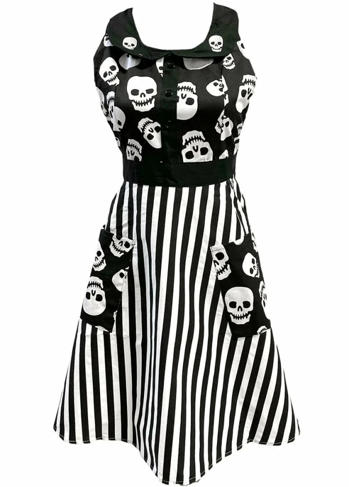 Sourpuss Clothing Lust for Skulls Apron 1 Sourpuss Clothing Lust for Skulls Apron