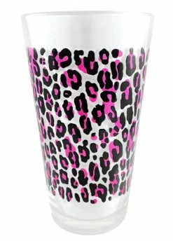 Sourpuss Clothing Pink Leopard Pint Glass