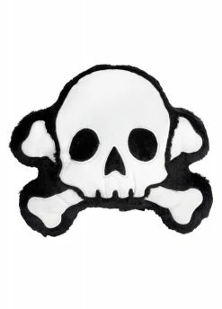 Sourpuss Clothing Skull & Bones Furry Pillow